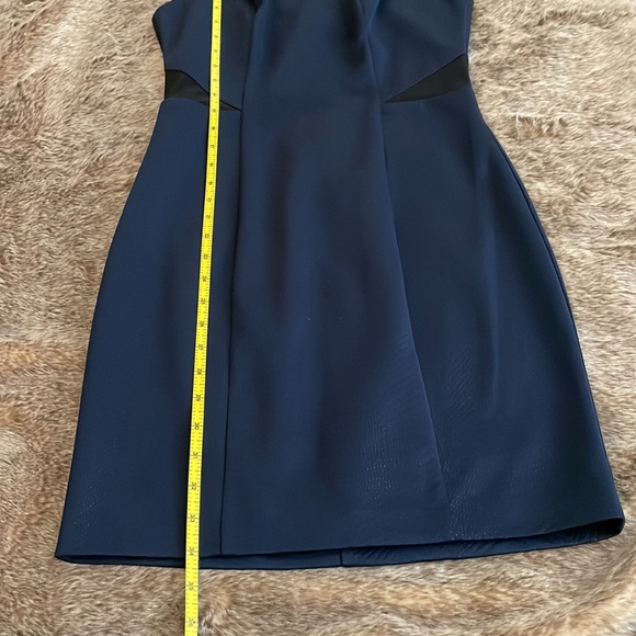 Guess Navy Blue Cap Sleeve Bodycon Dress with Black Mesh Panels Size 4 - Picture 11 of 12